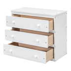 Full Size Wood Loft Bed with Retractable Desk and Storage