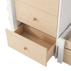 Twin Over Twin Bunk Bed with Six Storage Drawers and Ladder