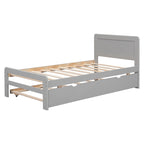Estrutura de cama cinzenta Twin com cama auxiliar extraível