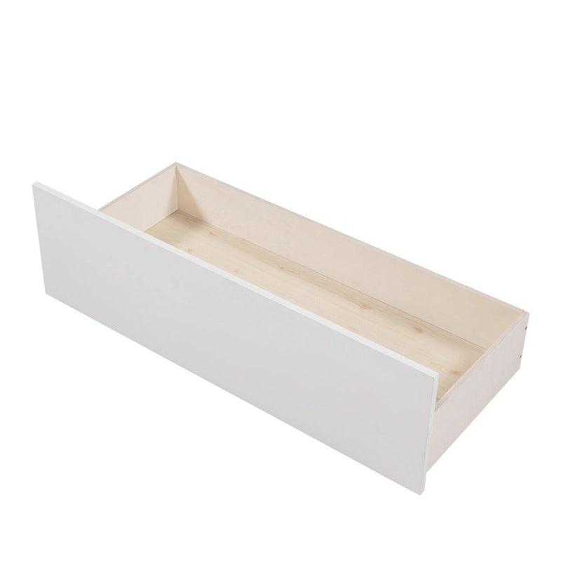 Twin House Bed with Two Storage Drawers and Guardrails