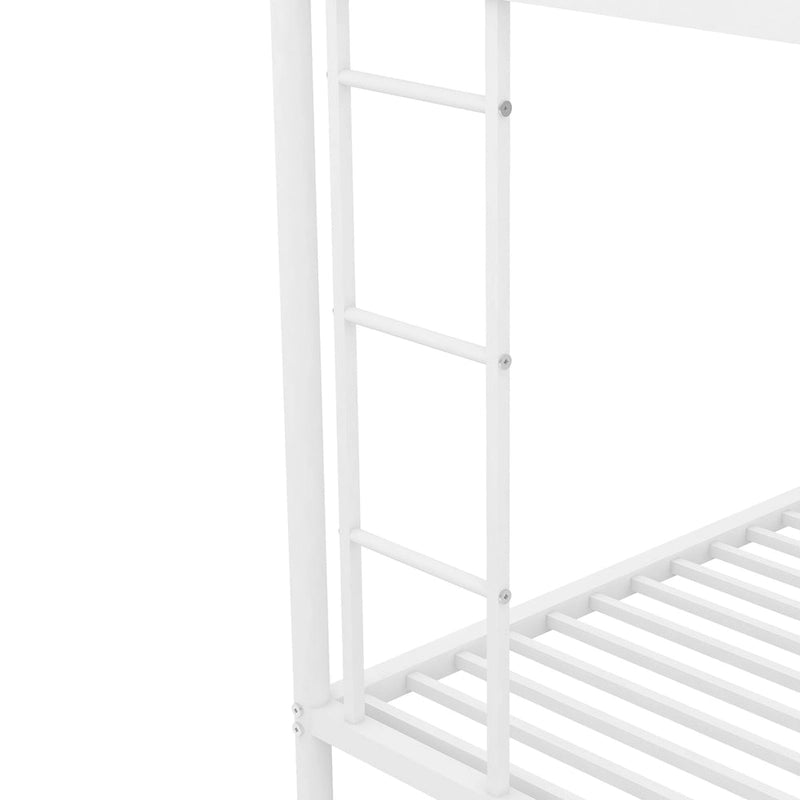 Twin-Over-Full Steel Bunk Bed with Twin Trundle and Dual Ladders