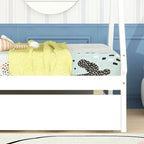 Cama de suelo tipo tienda de campaña tamaño Twin con cama nido extraíble